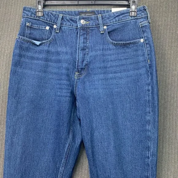 Free Assembly Womens Size 14 Blue Super High Rise Straight Leg Jeans - Picture 9 of 10